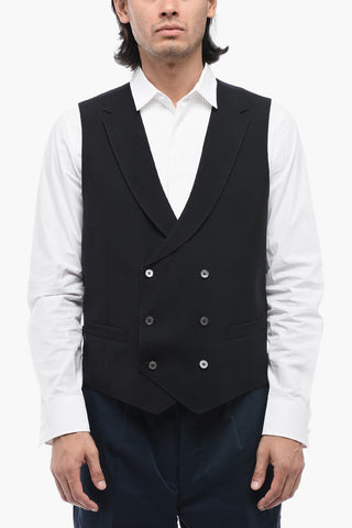 CC COLLECTION Virgin Wool Double-breasted Vest