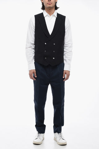 CC COLLECTION Virgin Wool Double-breasted Vest