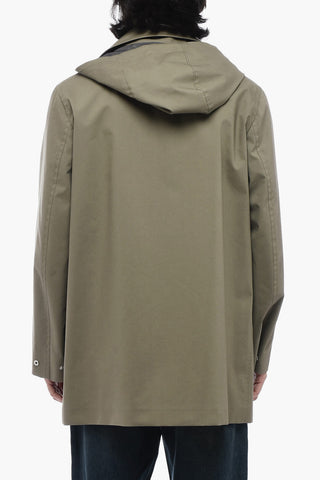 Cotton-blended Trench with Removable Hood