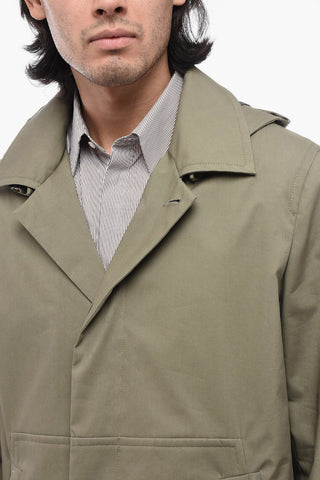 Cotton-blended Trench with Removable Hood