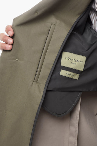Cotton-blended Trench with Removable Hood