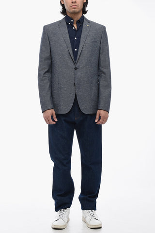 CC COLLECTION Halbgefütterter Blazer aus Baumwolle mit Pattentaschen