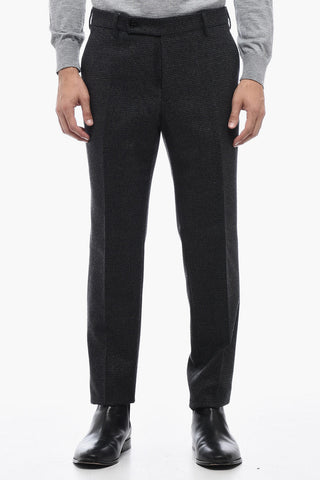 MORELLO Pants with Micro Houndstooth Motif