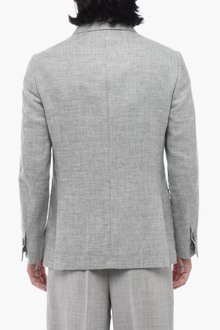 ID Half-layered Layered Blazer with Hopsack Motif