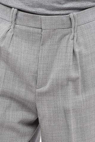 Virgin Wool Pants with Padded Detail