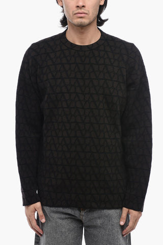 Pullover Girocollo con  Motivo Logo