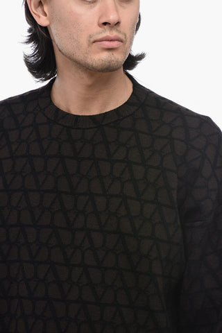 Pullover Girocollo con  Motivo Logo
