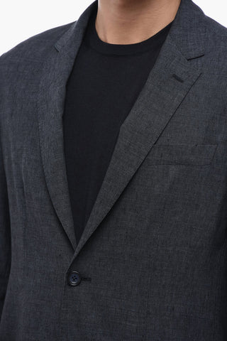 ID Linen-blend Unlined Blazer