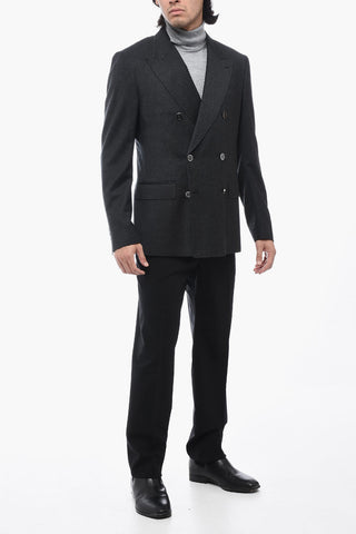 TAILORED Blazer Aus Wolle, Doppelreiher Mit Spitzenrevers