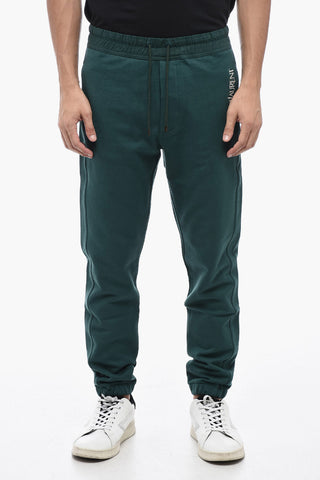 Joggers in Cotone Garzato con Polsino