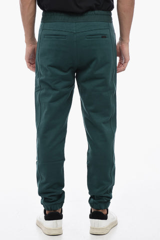 Joggers in Cotone Garzato con Polsino