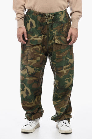 Camouflage Cargohose mit Reißverschlussdetail