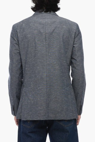 CC COLLECTION Double-breasted Half-lined Blazer with Peak Lapel
