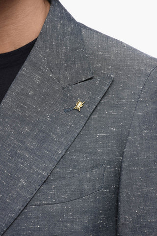 CC COLLECTION Double-breasted Half-lined Blazer with Peak Lapel