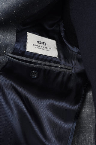CC COLLECTION Double-breasted Half-lined Blazer with Peak Lapel