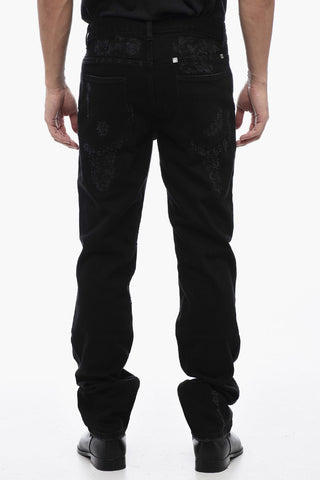 Straight Fit Distressed Denims 17cm
