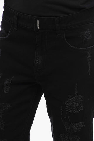 Straight Fit Distressed Denims 17cm