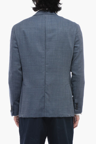Half-lined GATE Blazer with Hopsack Motif