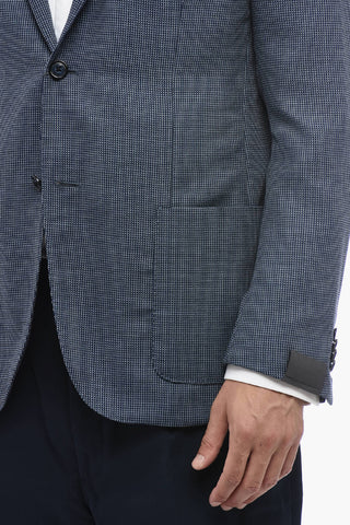 Half-lined GATE Blazer with Hopsack Motif