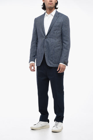Half-lined GATE Blazer with Hopsack Motif