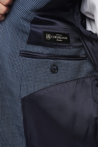 Half-lined GATE Blazer with Hopsack Motif