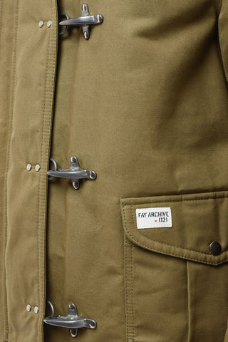 ARCHIVE Quilted Canvas Jacket with Metal Hook Fastening