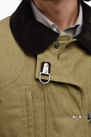 ARCHIVE Quilted Canvas Jacket with Metal Hook Fastening