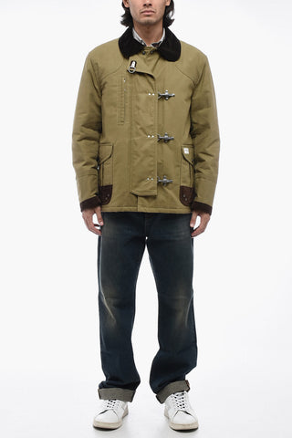 ARCHIVE Quilted Canvas Jacket with Metal Hook Fastening