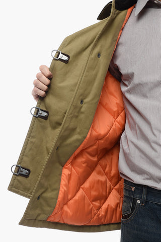 ARCHIVE Quilted Canvas Jacket with Metal Hook Fastening