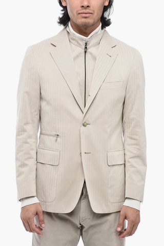 ID Layered IDENTITY Blazer with Striped Pattern