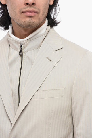 ID Blazer IDENTITY a Doppio Strato con Fantasia a Righe