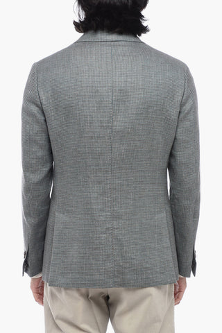 ID Hemp-blended Embroidered Blazer with Removable Layer