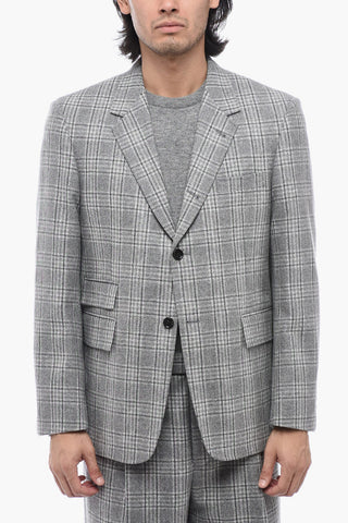 Check Motif Tailored Blazer with Pocket Detailing