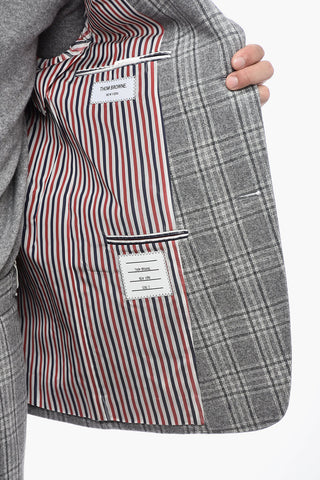 Check Motif Tailored Blazer with Pocket Detailing