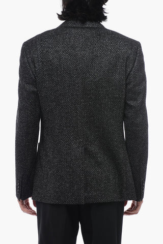 TAILORED Blazer in Lana Motivo Spigato con Rever Classico
