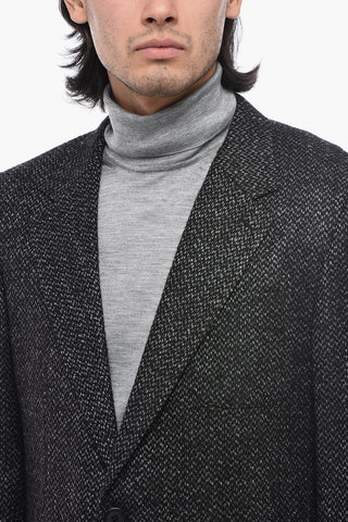 TAILORED Blazer in Lana Motivo Spigato con Rever Classico