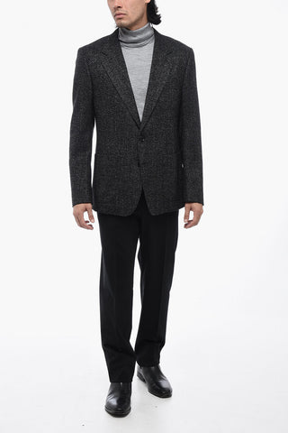 TAILORED Blazer in Lana Motivo Spigato con Rever Classico