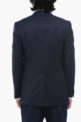 Blazer ACADEMY in Misto Lana e Seta con Rever a Lancia