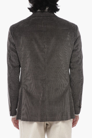 CC COLLECTION Corduroy Blazer with Welt Pockets