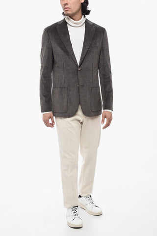 CC COLLECTION Corduroy Blazer with Welt Pockets
