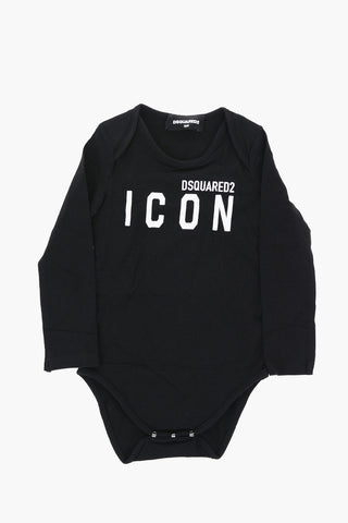 ICON Long Sleeved Crew-neck Bodysuit with Contrasting Logo