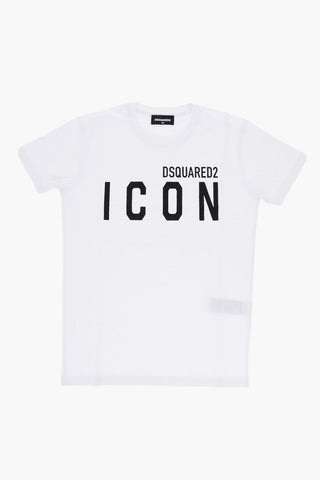 ICON Solid Color COOL FIT Crew-neck T-Shirt with Contrasting Logo