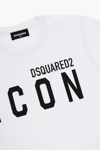 ICON Solid Color COOL FIT Crew-neck T-Shirt with Contrasting Logo