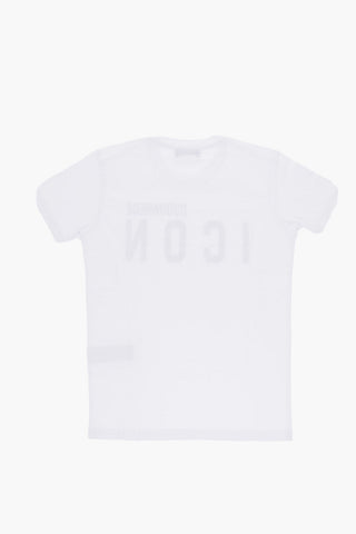 ICON Solid Color COOL FIT Crew-neck T-Shirt with Contrasting Logo