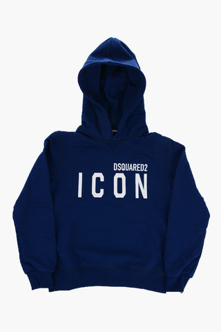 ICON Brushed Cotton Hoodie with Contrasting Logo