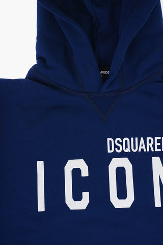 ICON Brushed Cotton Hoodie with Contrasting Logo