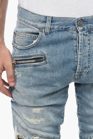 Distressed Effect Slim Fit Jeans 14 cm