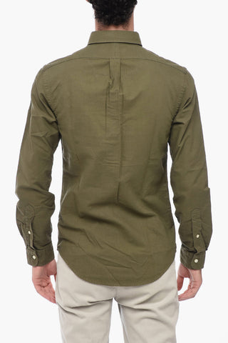 Cotton Slim Fit Shirt with Button-down Collar