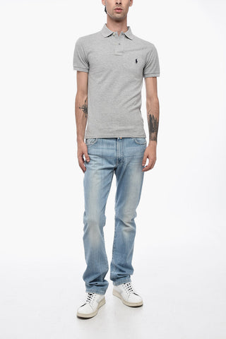 Slim Fit Cotton Polo with Embroidered Logo
