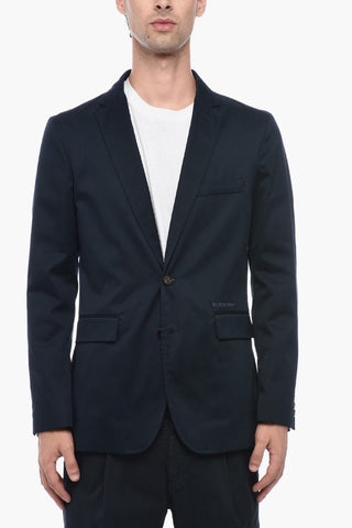 Single Breasted Blazer With Flap Pockets